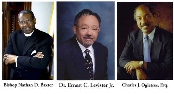 Speakers: Bishop Nathan D. Baxter, Dr. Ernest C. Levister Jr., and Charles J. Ogletree Jr.