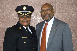 Philadelphia Police Captain Jacqueline Bailey-Pittman and Lincoln University interim President Dr. Richard Green