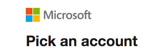 Microsoft Pick an account image