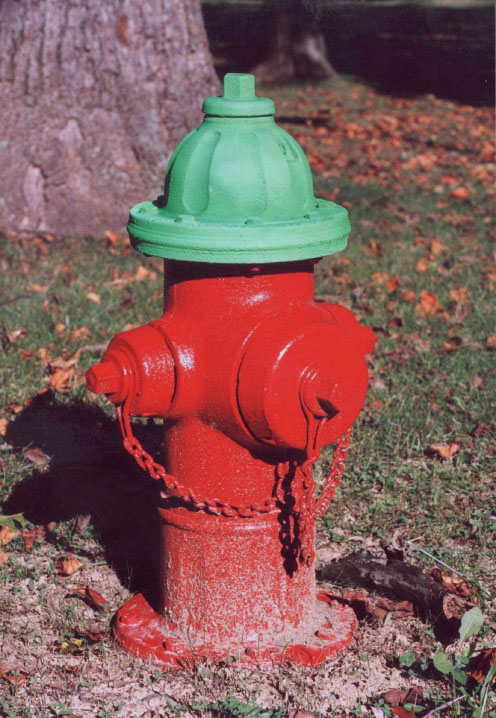 color coded fire hydrant